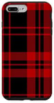 iPhone 7 Plus/8 Plus Red And Black Striped Plaid Print Pattern Case