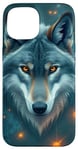 Coque pour iPhone 15 Art du loup enchanté