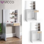 Vicco Coiffeuse table de maquillage Dekos avec miroir blanc sonoma