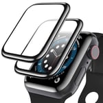 Apple Watch 4/5/6/SE 40mm Skärmskydd [2-Pack] 3D Curve Displayskydd svart