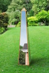 The Obelisk Gold Framed Edge Garden Mirrored Ornament  - 59x12x12" 150x30x30CM