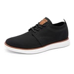 Bruno Marc Baskets Oxford pour Hommes Respirant et Décontracté Chaussures Sportives Confortables Oxfords pour Le Bureau GRAND-01,Size 44.5,Noir,GRAND-01