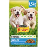 Purina Friskies Junior Croquettes Chiens avec Poulet, Légumes et Lait, 6 Boîtes de 1,5 kg
