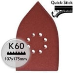 KWB Quick-Stick Schleifdreiecke bois et métal-dimensions : 107 x 175 mm pour ponceuse multifonction 4934-06 BundD