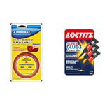 Cyanolit 33507240 Blister de Koltout Express ruban adhésif 2,5 m x 19 mm & Loctite Super Glue-3 Power Gel Mini Dose, colle forte enrichie en caoutchouc, mini-dose de colle gel