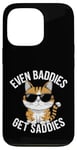 Coque pour iPhone 13 Pro Even Baddies Get Saddies Cat Confident Girl Trendy Citation