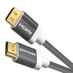 TUPower K40 Premium High Speed Câble HDMI 2.0b Haut de Gamme 4K HDR Arc 2160p Vidéo à 60Hz UHD Ultra-HD 3D 18Gbit/s Ethernet 0,5m de Long gris