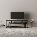 [en.casa] - Meuble tv Isokyrö en métal 120 x 40 x 40 cm noir