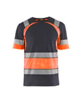 T-skjorte varsel klasse 1 mid grey/hi-vis orange