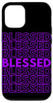 Coque pour iPhone 13 Pro Graphique violet béni