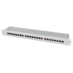 LogiLink Professional PrimeLine Panneau de brassage Cat.6A (500 MHz) Gris 19" STP (blindé) 24 ports (RJ45)