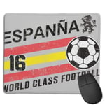 Euro 2016 Football Spain Espana Ball Grey Customized Designs Non-Slip Rubber Base Gaming Mouse Pads for Mac,22cm×18cm， Pc, Computers. Ideal for Working Or Game