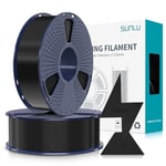 SUNLU Filament PLA Haute Vitesse1.75 mm, Filament PLA pour Imprimante 3D rapide, Conçu pour l'impression à Grande Vitesse, HS-PLA Filament, Précision Dimensionnelle +/- 0.02 mm, 2KG Noir+noir