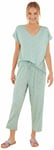 Women'secret Women's Capri Green The Neighbour Blonde Pyjamas Pajama Set, L