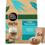 Café Dosettes Compatibles Dolce Gusto Neo Latte Macchiato Nescafe Dolce Gusto Neo - La Boîte De 6 Dosettes Et De 6 Sachets