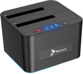 Station D'Accueil Dual Sata-Prend En Charge 2 Disques Durs/Ssd Jusqu'À 16 To,Clonage Hors Ligne,Usb Superspeed 5 Gb/S,Plug & Play,Compatible Avec Windows & Mac Os