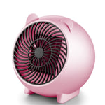 WN-PZF Fan Heater And Cooler, Portable Household Mini-Speed Hot Air Heater, Ptc Ceramic Heating Element + Intelligent Temperature Control + Convection Air Duct Design, 110~220v,Pink