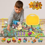 Kids 40PC Magic Play Sand 9 Mini Truck Beach Toy Train Picnic Mat Mould Tool Set