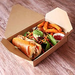 Kraft Compostable Hot Food Box 215 x 195