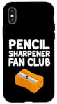 Coque pour iPhone X/XS Taille-crayon Fan Club rotatif manuel en graphite