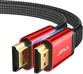 Câble Hdmi 4K 5 Mètres [4K @ 60 Hz, Hdmi 2.0, 18 Gbps] Câble Plat Hdmi 2.0 4K Haut Débit 5 M Hdmi En Nylon Tressé Prise En Charge 4K 3D Hdr Uhd 2160P 1080P Ethernet Arc Ps3/4 Tv Pc[YIN141114]