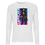 Guardians of the Galaxy Gamora Men's Long Sleeve T-Shirt - White - XL