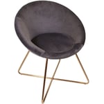 Fauteuil de salon en velours Karl