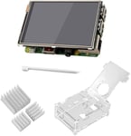 Écran Tactile HD de 3.5 Pouces, 320X480 Pixels rvb, avec Stylo, pour Raspberry Pi 2 3 modèle B, Accessoires avec 3 pour dissipateur de Chaleur