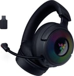 Kraken V4 - Casque de Jeu sans Fil (Connectivité 3 Modes, Drivers Triforce 40mm, 9-Zone RGB Earcup Lighting, Mix & Volume adjustments, THX Spatial Audio) Noir