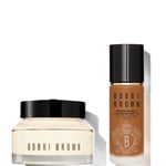 Bobbi Brown 24-hour Hydration Duo - Vitamin Enriched Face Base & Foundation Bundle (Various Shades) - Golden Almond