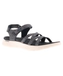 Skechers Womens Flat Sandals Go Walk Flex Sandal Touch Fastening navy Textile - Size UK 5