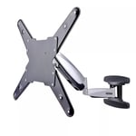 StarTech.com VESA TV Wall Mount, Adjustable Full Motion TV Wall Mount For 23&quot;-55&quot; Displays, Slim TV Mounting Bracket Supports 66lb (30kg), Extendable/Tilting/Swivel TV Wall Mount