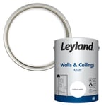 Leyland Walls and Ceilings Paint Matt, Brilliant White, Coverage 13m2 per Litre- 5L