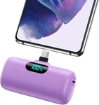 Batterie Externe Usb C 5000mah, 15w 3.0a Charge Rapide Chargeur Portable Mini Power Bank Avec Écran Lcd Compatible Avec Samsung S23,S22/Note/Huawei/Moto/Lg/Pixel/Nexus,Usb C Phones[Pho065032]