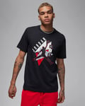 Nike Mens Air Jordan Graphics T Shirt In Black Cotton - Size Small