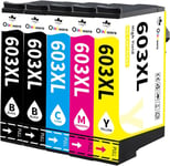 603XL Cartouche d¿Encre Compatible pour Epson 603 XL Multipack pour Expression Home XP-3100 XP-3105 XP-2100 XP-4100 XP-2105 XP-4100