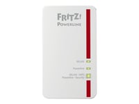 AVM FRITZ!Powerline 1240E - WLAN Set - pont - GigE, HomePlug AV (HPAV) 2.0, IEEE 1901 - 802.11b/g/n - 2,4 Ghz - Branchement mural (pack de 2)