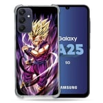 Cokitec Coque Renforcée pour Samsung Galaxy A25 5G Manga Dragon Ball Sangohan Violet