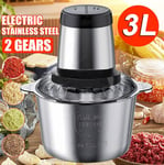 3L Electric Meat Grinder Mincer Mixer Home Blender Mini Food Chopper Processor~