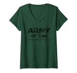 Womens Bible Verse Tshirt Army Of The One Shirt Religious Shirt V-Neck T-Shirt