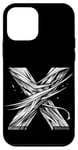 Coque pour iPhone 12 mini Lettre initiale de l'alphabet X dans le style art manga