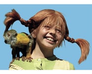 Vykort Pippi med Herr Nilsson