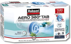 Rubson AERO 360° Recharges en tabs parfum Vanille source de fraîcheur, recharges pour absorbeur d'humidité, ultra absorbantes et anti odeurs, recharge pour déshumidificateur, 4 x 450 g, Gris