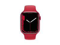 Apple Watch Series 7 (Gps + Cellular) - (Product) Red - 45 Mm - Röd Aluminium - Smart Klocka Med Sportband - Fluoroelastomer - Röd - Bandstorlek: Standard - 32 Gb - Wi-Fi, Bluetooth - 4G - 38.8 G