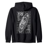 Planet Earth Solar System Planets You Are Here Astronomy Zip Hoodie