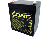 Long Wp5-12/F1 Blybatteri 12 V 5 Ah Blyfleece (B X H X T) 90 X 107 X 70 Mm Fladstik 4,8 Mm Lav Selvafladning, Vedligeholdelsesfri