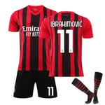 21/22 AC Milan set Barn Vuxna Fotbollströja Träningströja No.11 IBRAHIMOVIC No.11 IBRAHIMOVIC 20