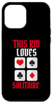 Coque pour iPhone 14 Pro Max This Kid Loves Solitaire Card Game Enthusiast -