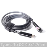 1.5m 4.8x1.7 Câble de chargement USB type-c PD, adaptateur d'alimentation, convertisseur vers prise mâle 14, pour Lenovo Asus Hp, chargeur d'ordinateur portable