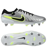 Nike Tiempo Legend 10 Elite Sg-pro Player Edition Mad Voltage - Silver/svart/neon - Soft Ground (Sg), storlek 44